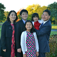 Jun Il Kwun with his family